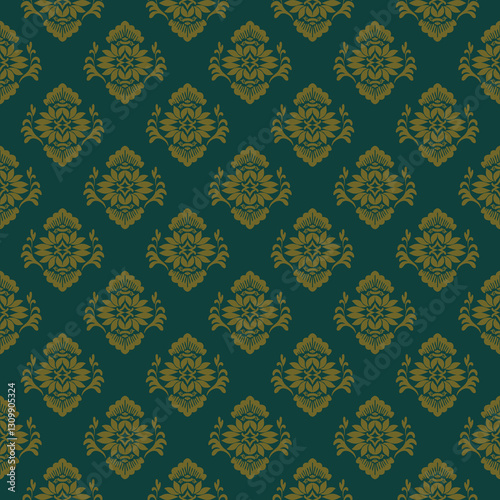 damask pattern vector Perfect for bed sheets, carpets, and wallpapers, the seamless, vintage patterns add a touch of classic luxury to any fabric.