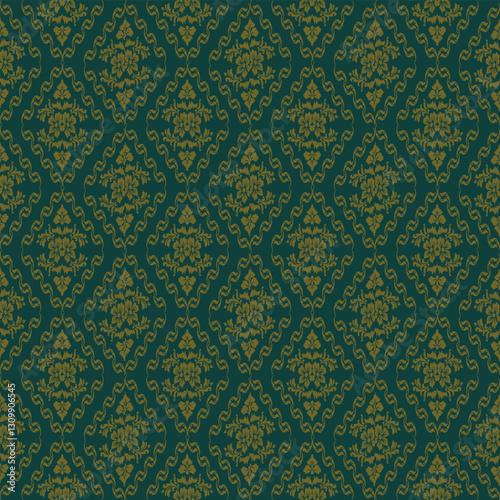 damask pattern vector Perfect for bed sheets, carpets, and wallpapers, the seamless, vintage patterns add a touch of classic luxury to any fabric.