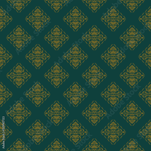 damask pattern vector Perfect for bed sheets, carpets, and wallpapers, the seamless, vintage patterns add a touch of classic luxury to any fabric.