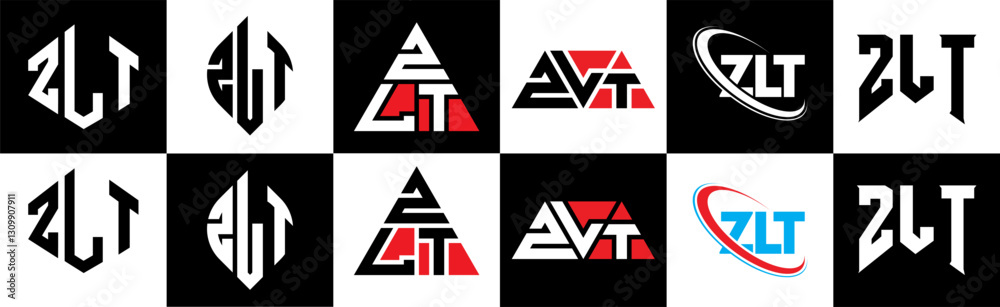 ZLT letter logo design in six style. ZLT polygon, circle, triangle, hexagon, flat and simple style with black and white color variation letter logo set in one artboard. ZLT minimalist and classic logo ZLT letter logo design in six style. ZLT polygon, circle, triangle, hexagon, flat and simple style with black and white color variation letter logo set in one artboard. ZLT minimalist and classic logo