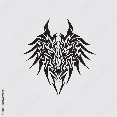 tribal wolf tribal tattoo design