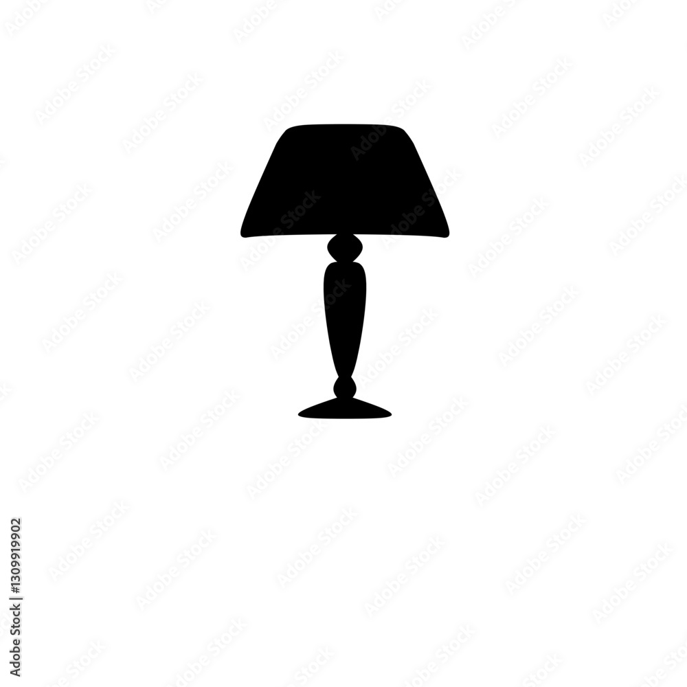 Obraz premium table lamp silhouette