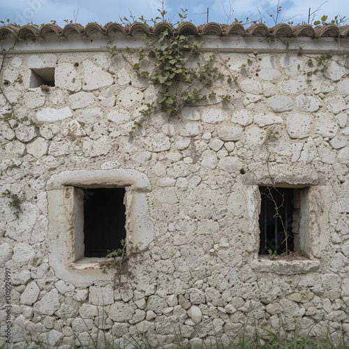Ventilation holes in a wall of an old building in Novi Vinodolski, Primorje-Gorski Kotar County, Croatia