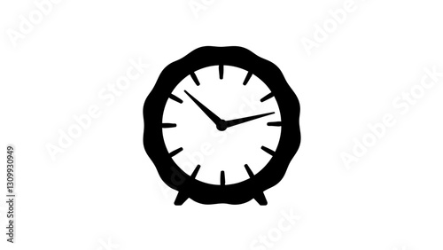 Vintage sketch of a classic alarm clock  