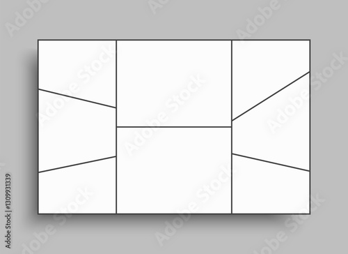Template collage of 8 frames, images, photo