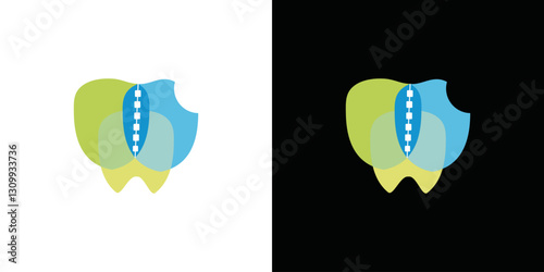 simple human teeth logo vector