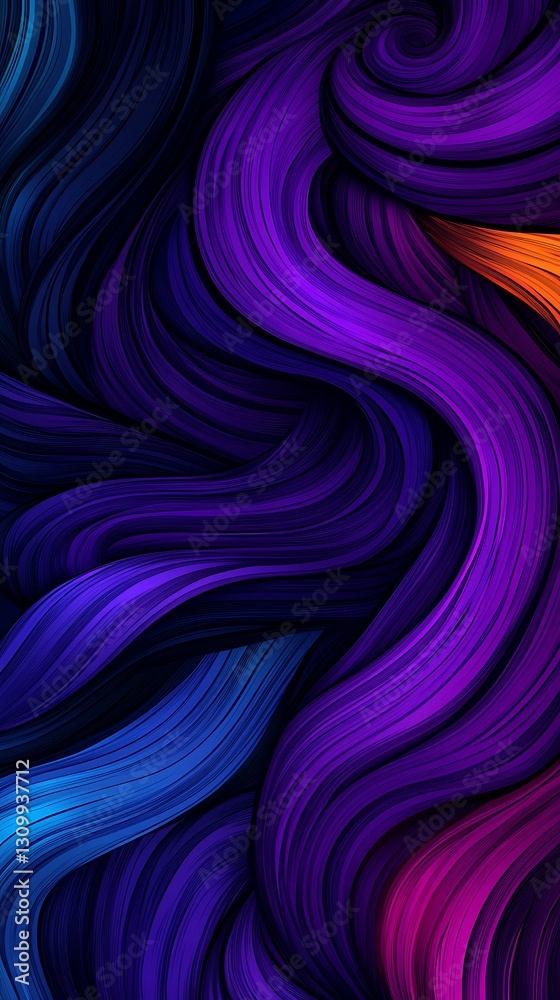 Obraz premium Abstract vibrant wavy lines illustration, wallpaper background