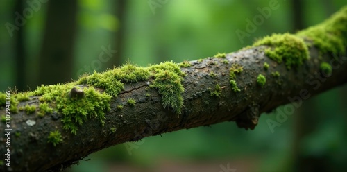 Dead tree limb with moss-covered surface and subtle cracks, moss, texture