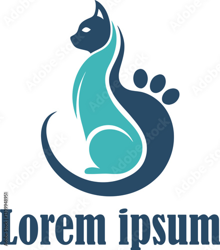Creative Cat Logo for Veterinary or Pet Store