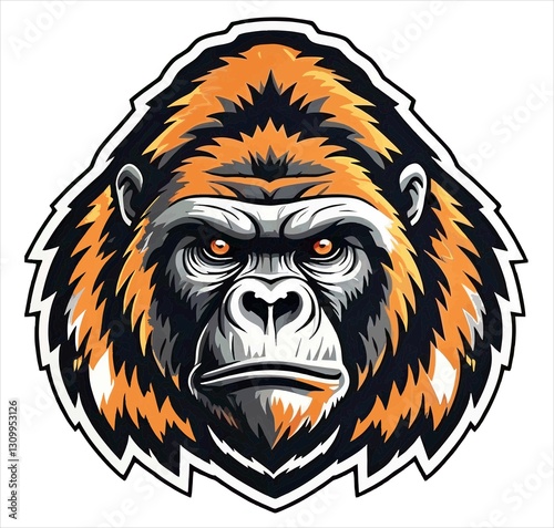 portrait of gorilla head photo