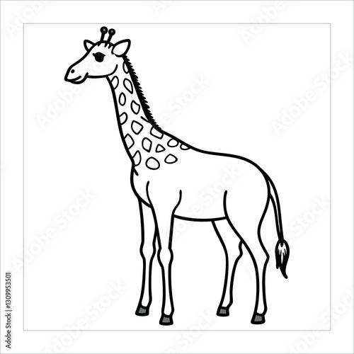 giraffe cartoon illustration