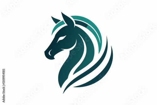 Elegant Horse Silhouette - Majestic Equine Outline in Vector Art.