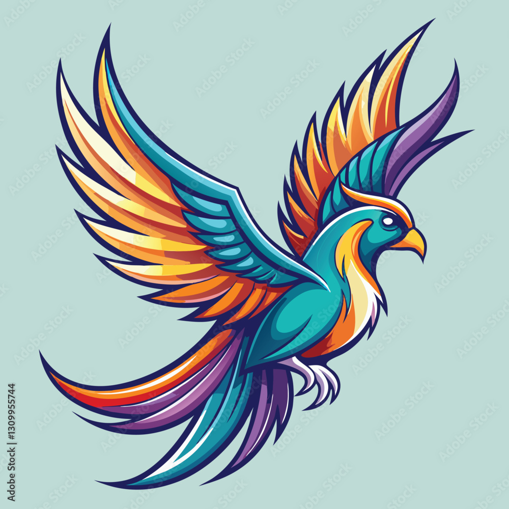 Obraz premium bird, eagle, vector, illustration, animal, cartoon, flying, wing, symbol, wings, feather, fly, hawk, design, nature, dove, wildlife, tattoo, beak, wild, head, toucan, black, sign, freedom
