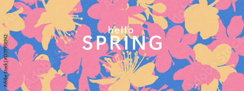 Spring flowers. 8 March, womens day, mother's day holiday cards set. Bright colorful botanical background, pattern.
