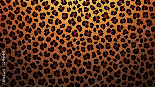 Festive Leopard Print Patterns on a Textured Background