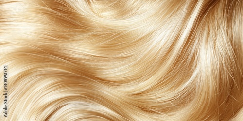 Blond hair displaying soft wavy curls, highlighting natural texture for beauty styling