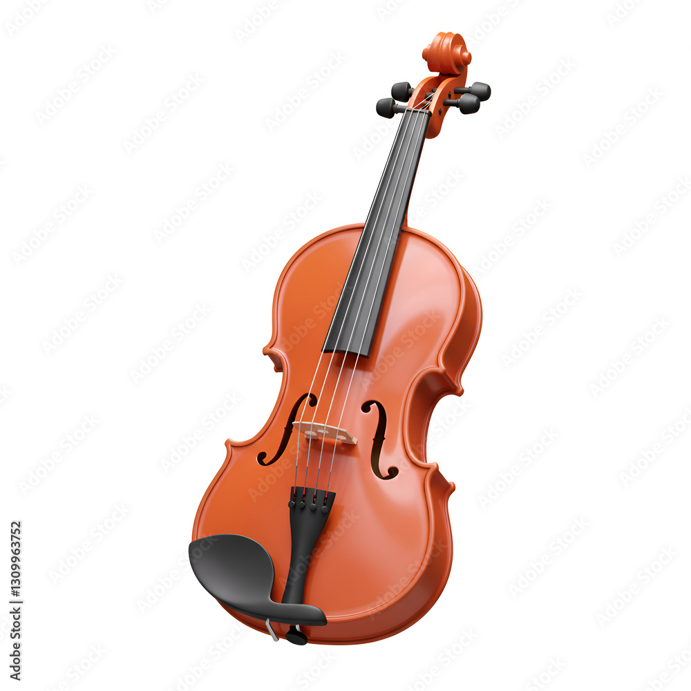 3D Violin Icon – Violin with F-Holes Design 3D Violin Icon – Violin with F-Holes Design