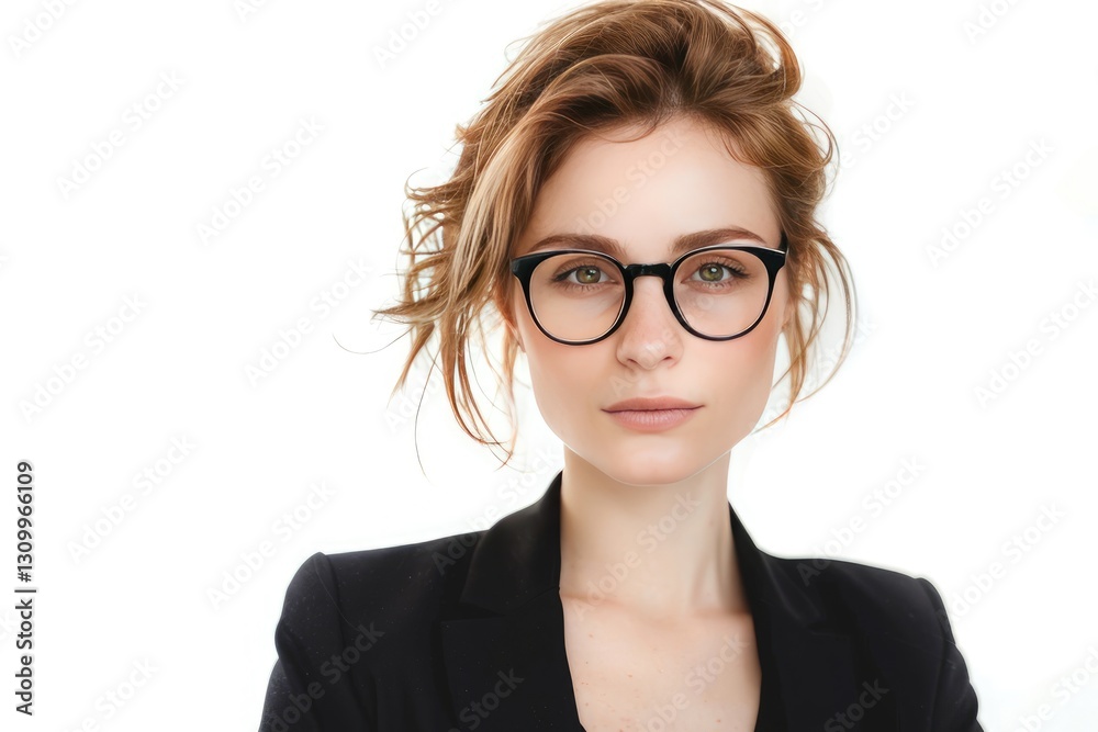 Young businesswoman with confident pose isolated Young businesswoman with confident pose isolated