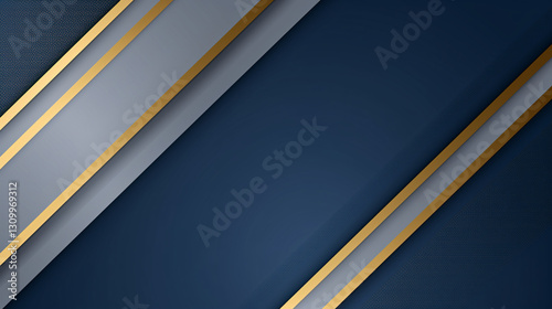 A premium blue and gold color background with dynamic diagonal pattern, perfect for royal awards and technology presentations.

