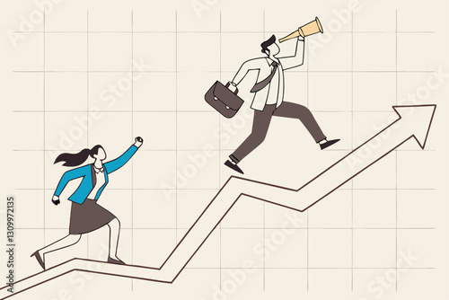 FOMO, Fear of missing out in crypto, feeling or anxiety to follow trend or people who share high profit experience concept, greed businessman run to follow people who get rich with crypto trading.