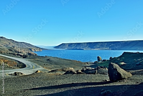Iceland-view of Kleifarvatn lake on the southern peninsula Reykjanes