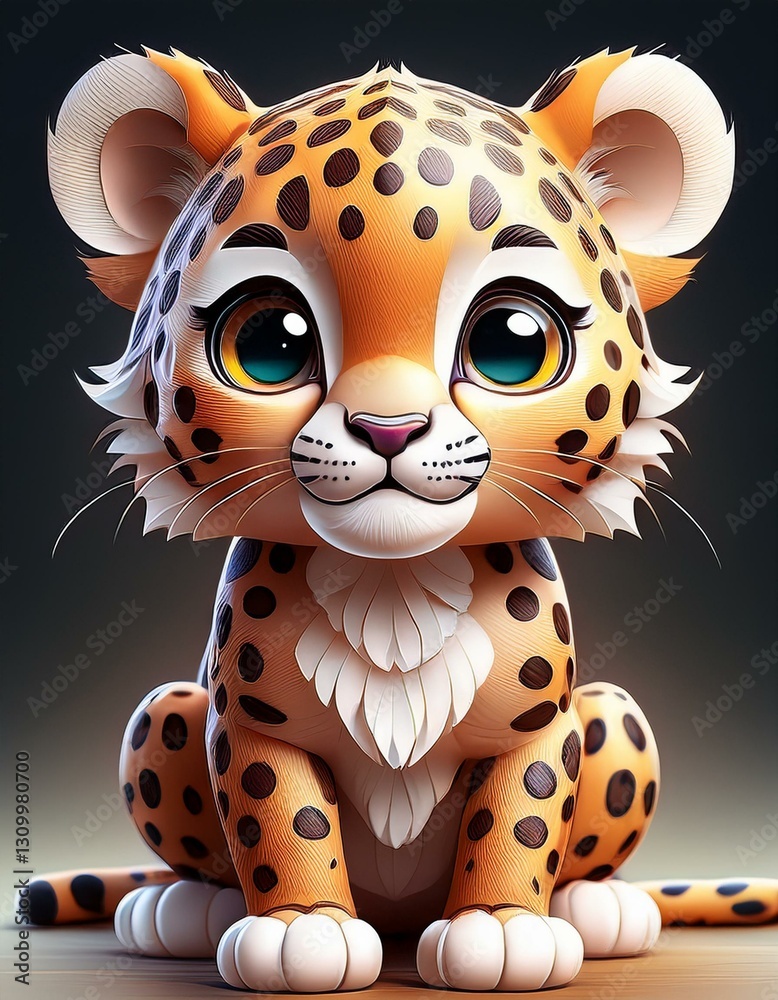 Niedlicher kleiner Leopard Niedlicher kleiner Leopard