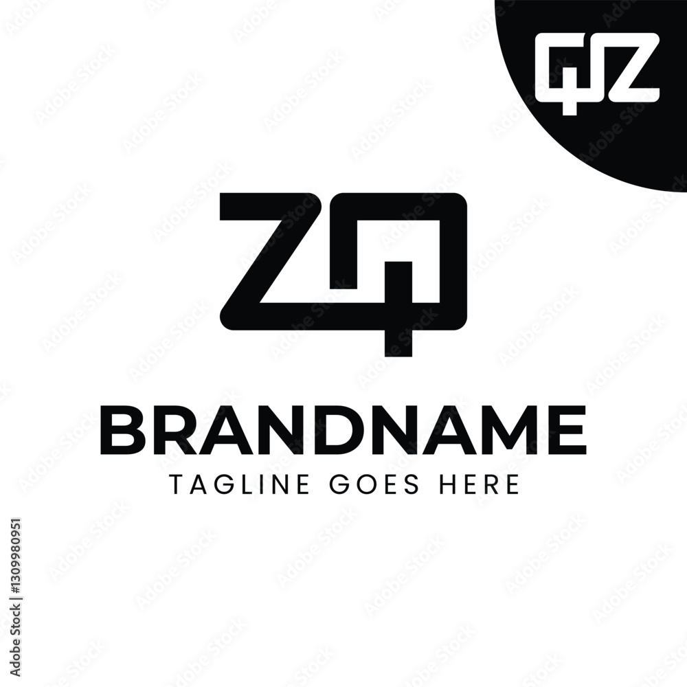 Letters QZ and ZQ Monogram Logo Set, suitable for any brand with ZQ or QZ initials Letters QZ and ZQ Monogram Logo Set, suitable for any brand with ZQ or QZ initials