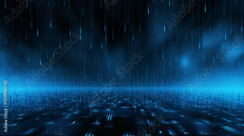 A dark ambient hue minimal blue desktop wallpaper with glowing gradient and abstract design, perfect for tech displays, banners, and presentations.

