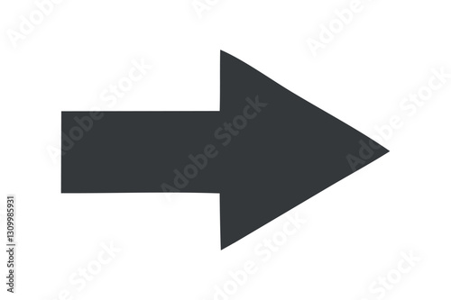 black and white arrow icon vector illustration