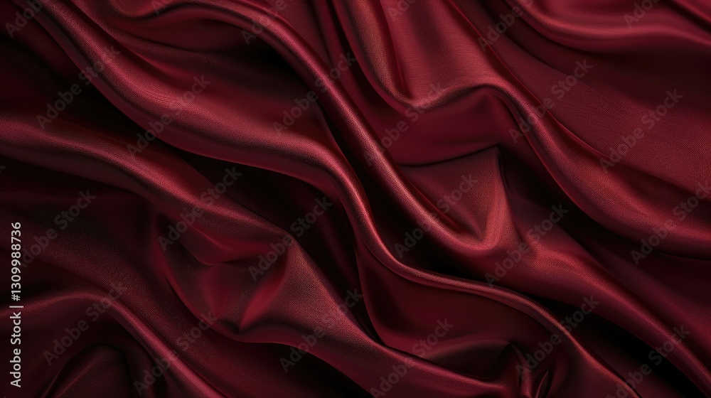 Fototapeta premium Maroon Silk Texture for High-End Fashion Use