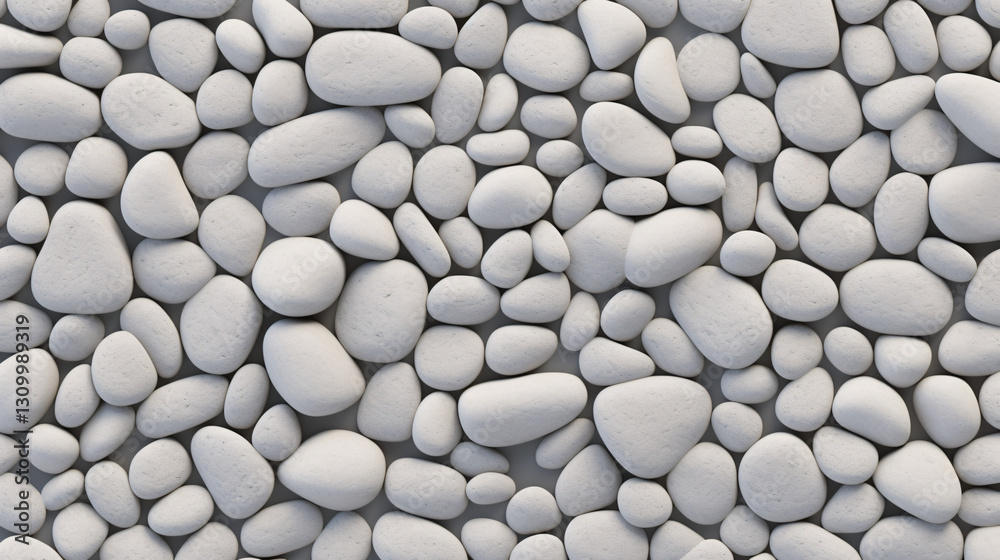  Ultra-realistic light gray stone pebbles and rocks texture for a smooth, detailed wallpaper background design.