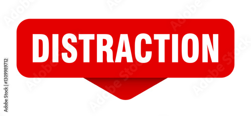 distraction sticker. distraction sign on transparent background
