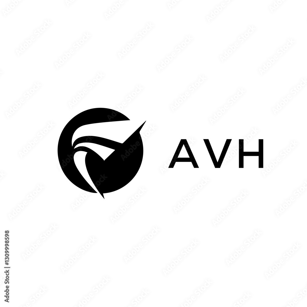Fototapeta premium AVH Abstract initial monogram letter logo, alphabet al logo icon design