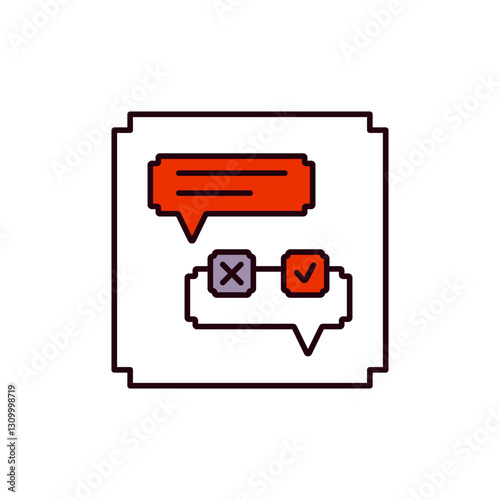 Chat Bubble Pixel Icon for In-Game Communication and Multiplayer Interaction