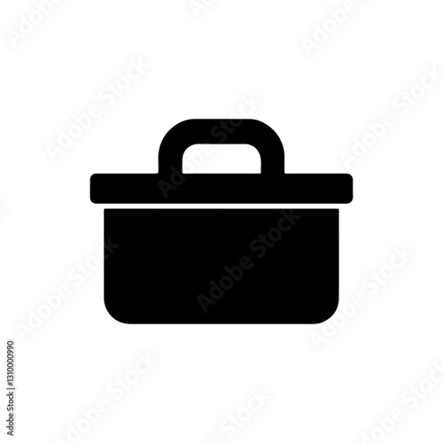 Toolbox silhouette vector illustration