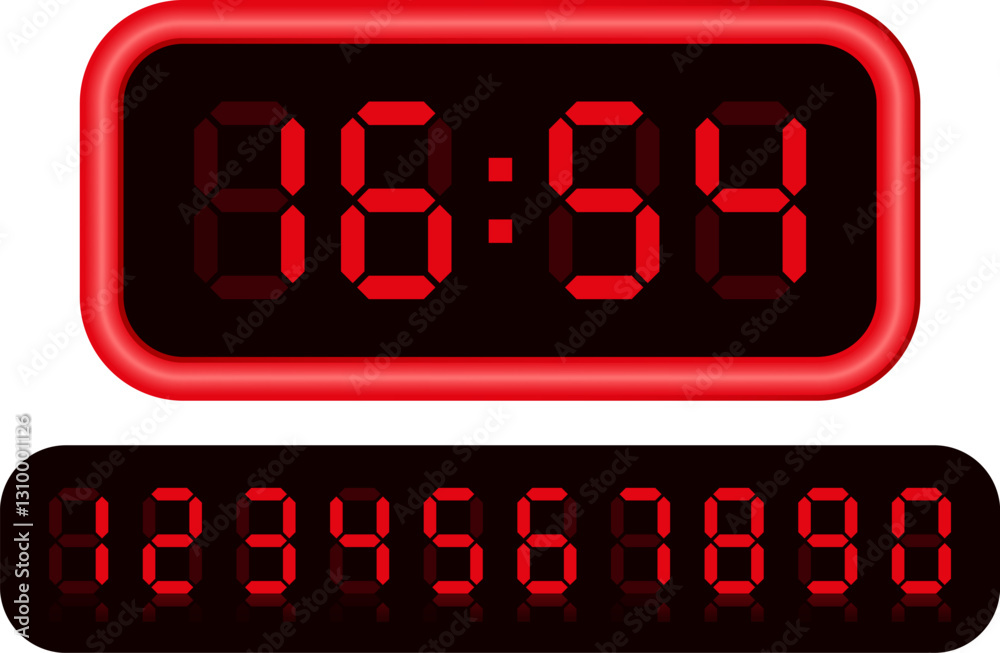 Red Digital Electric Alarm Clock – Modern LED Time Display for Home and Office