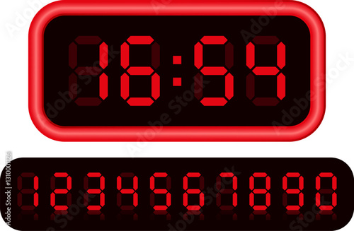Red Digital Electric Alarm Clock – Modern LED Time Display for Home and Office