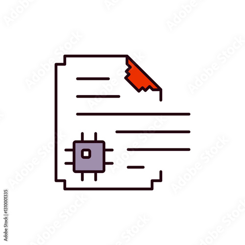 Smart Contract Pixel Icon for Blockchain Technology and Game Automation