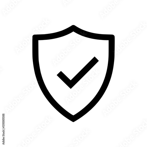 Shield with check mark icon representing security and trust