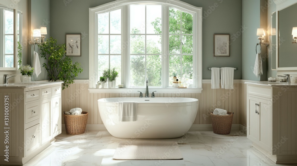 A commercial bathroom with elegant, highlighting its customizable finishes and easy-to-clean surfaces.