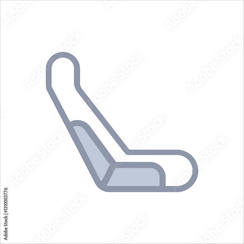 Clean car seat icon, suitable for automotive design and transportation apps.