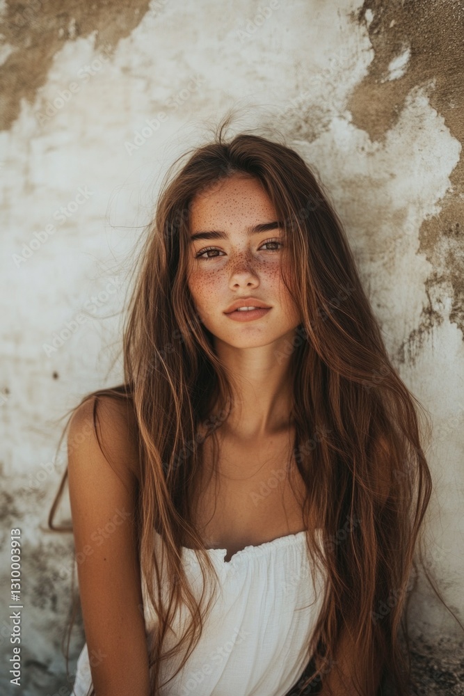 Woman with freckles Woman with freckles