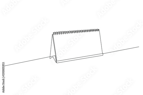 Continuous One Line Drawing of a Calendar, Minimalist Line Art Icon, Simple Planner Illustration