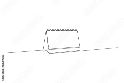 Continuous One Line Drawing of a Calendar, Minimalist Line Art Icon, Simple Planner Illustration