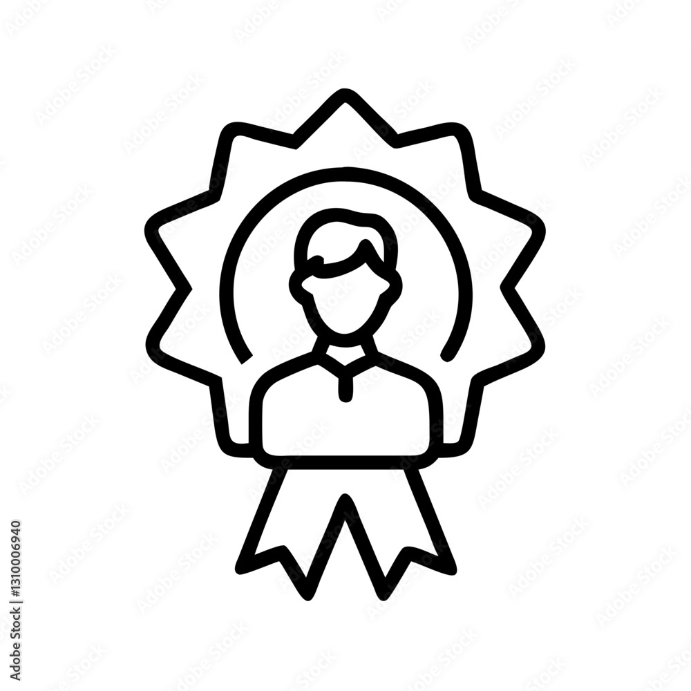 Freelance badge icon symbolizing achievement and remote work concept Freelance badge icon symbolizing achievement and remote work concept