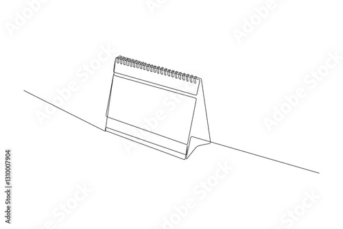 Continuous One Line Drawing of a Calendar, Minimalist Line Art Icon, Simple Planner Illustration
