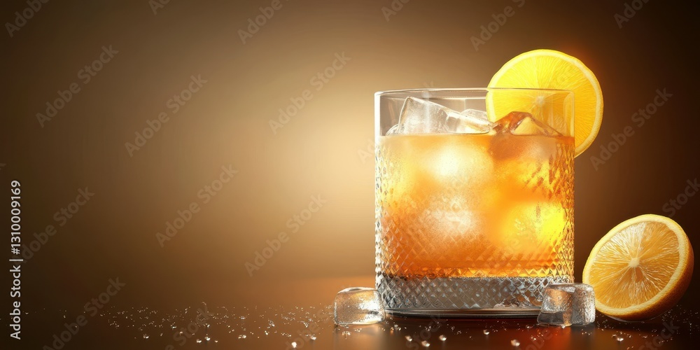 Relaxing evening with a refreshing drink on a warm night Relaxing evening with a refreshing drink on a warm night