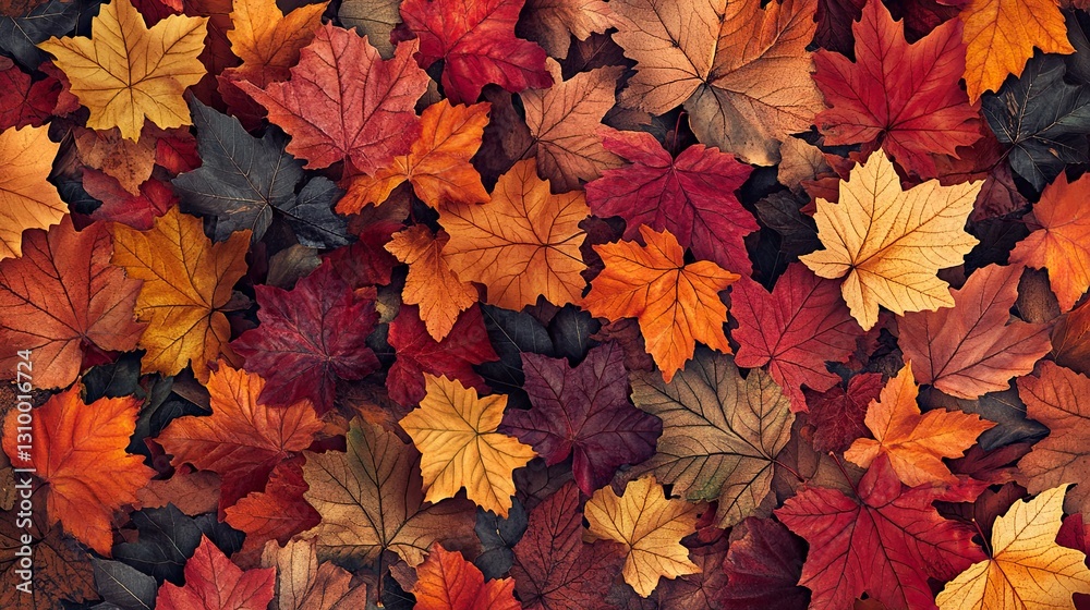 Seamless background pattern of falling autumn leaves. Seamless background pattern of falling autumn leaves.