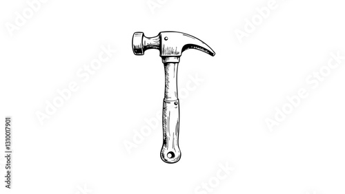 Vintage sketch of a hammer  