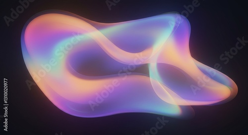 Echoes of Aurora: A Macro Perspective Revealing a Shifting Tapestry of Blue, Pink, Yellow, and Green Light on a Holographic Grid.